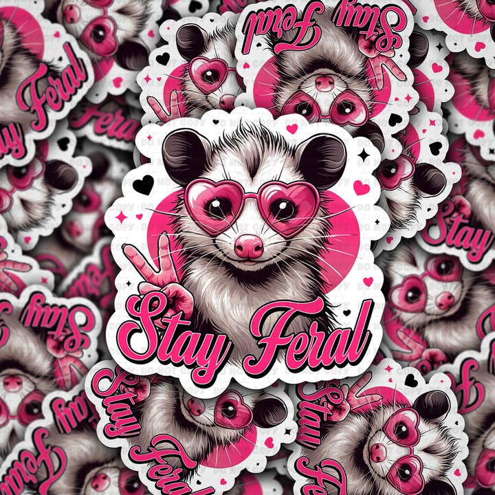 DC 1137 Stay feral Die cut sticker for wholesale by It's Transfer Time