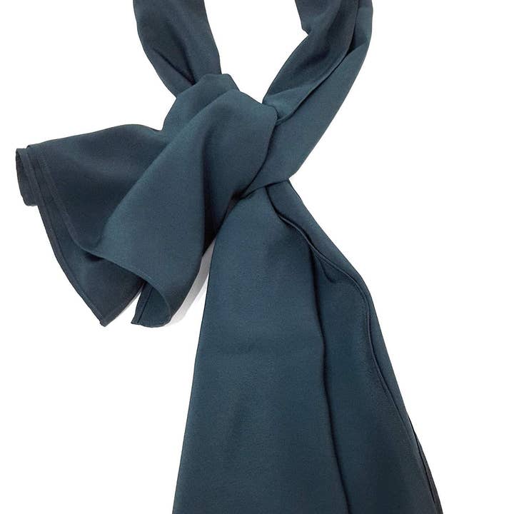 BRANDELIA - Venta al por mayor Bufanda - Mujer - Chal Crepe de Seda · Azul Cielo (50x200cm)