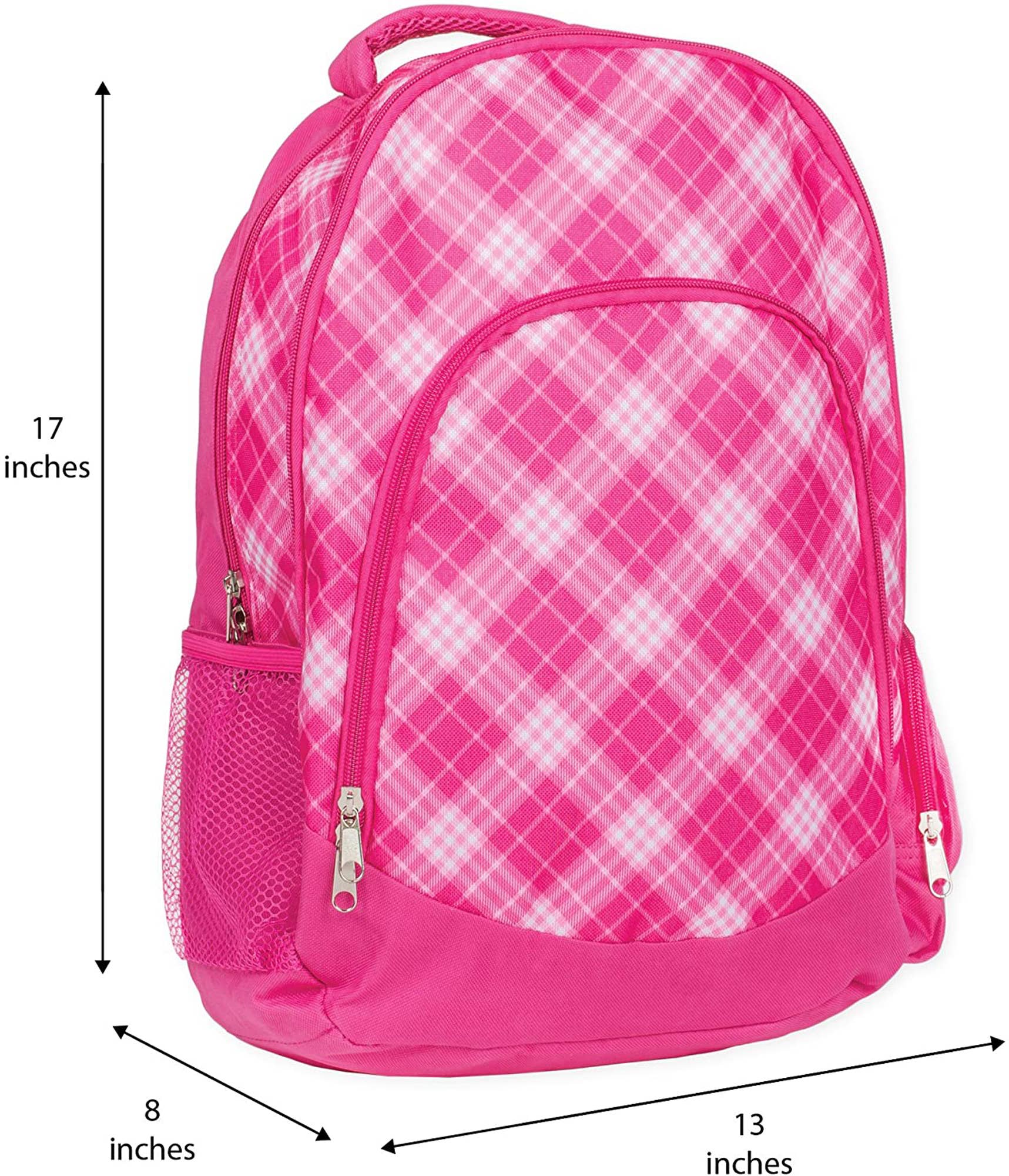 EAST AVENUE - Wholesale Rugzak - Kinderen - Roze preppy geruite rugzak6