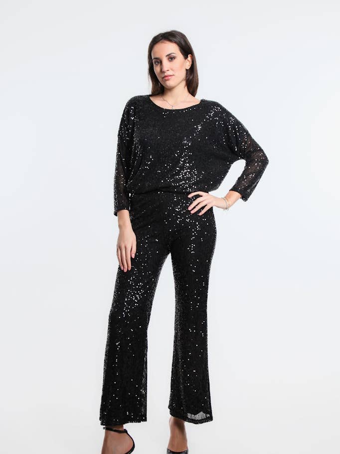 Billie Sequin Top (BQ505) for wholesale by TINA Stephens Italy/Tees By Tina