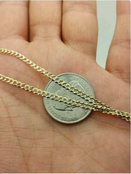 FASHIONISTAAA – wholesale Link & chain necklace – 10K Yellow Gold Cuban Chain Necklace 16''-24'' GUARANTEED 10 (Copy)7