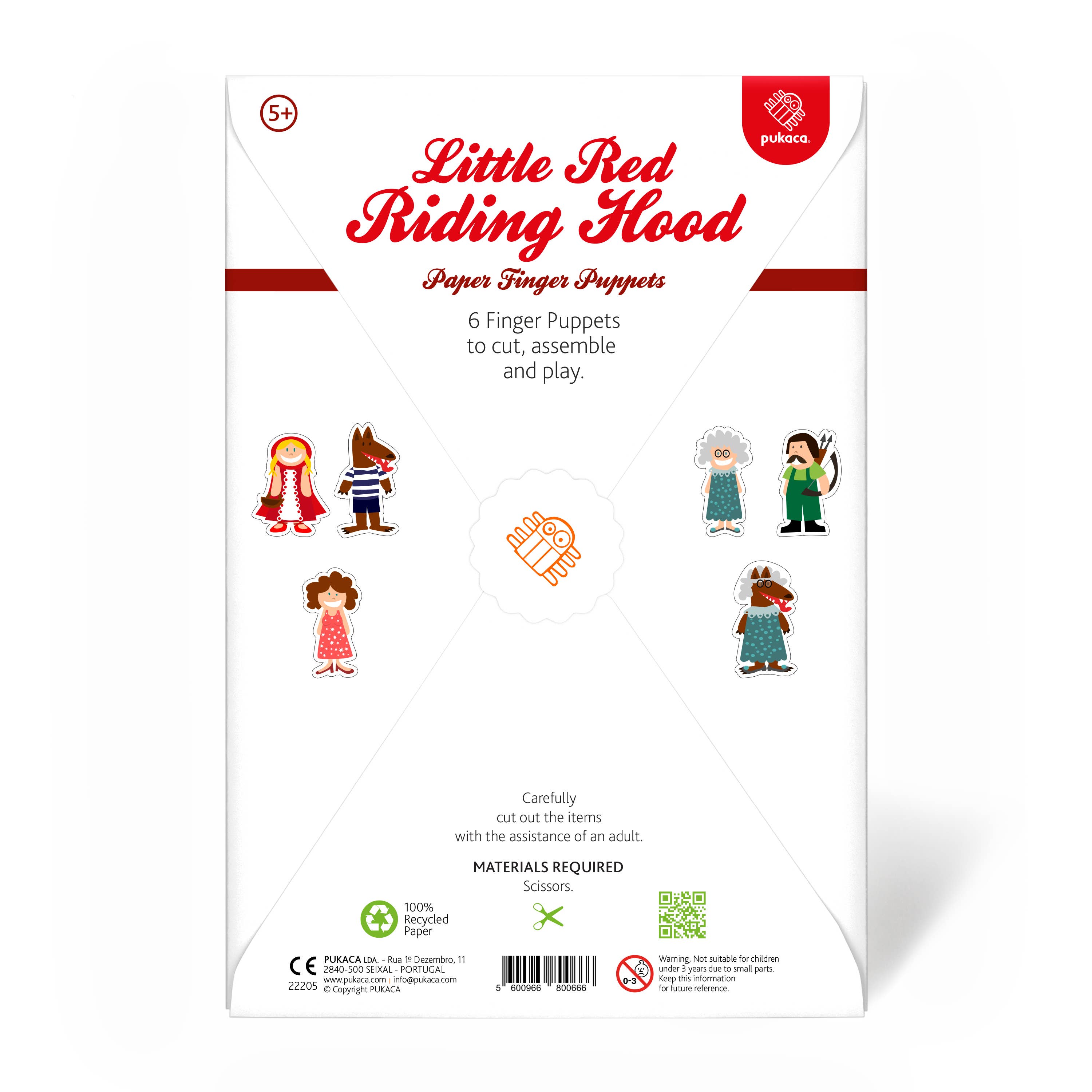 pukaca - Wholesale Finger Puppet - Kids & Baby - Little Red Riding Hood Paper Finger Puppets3