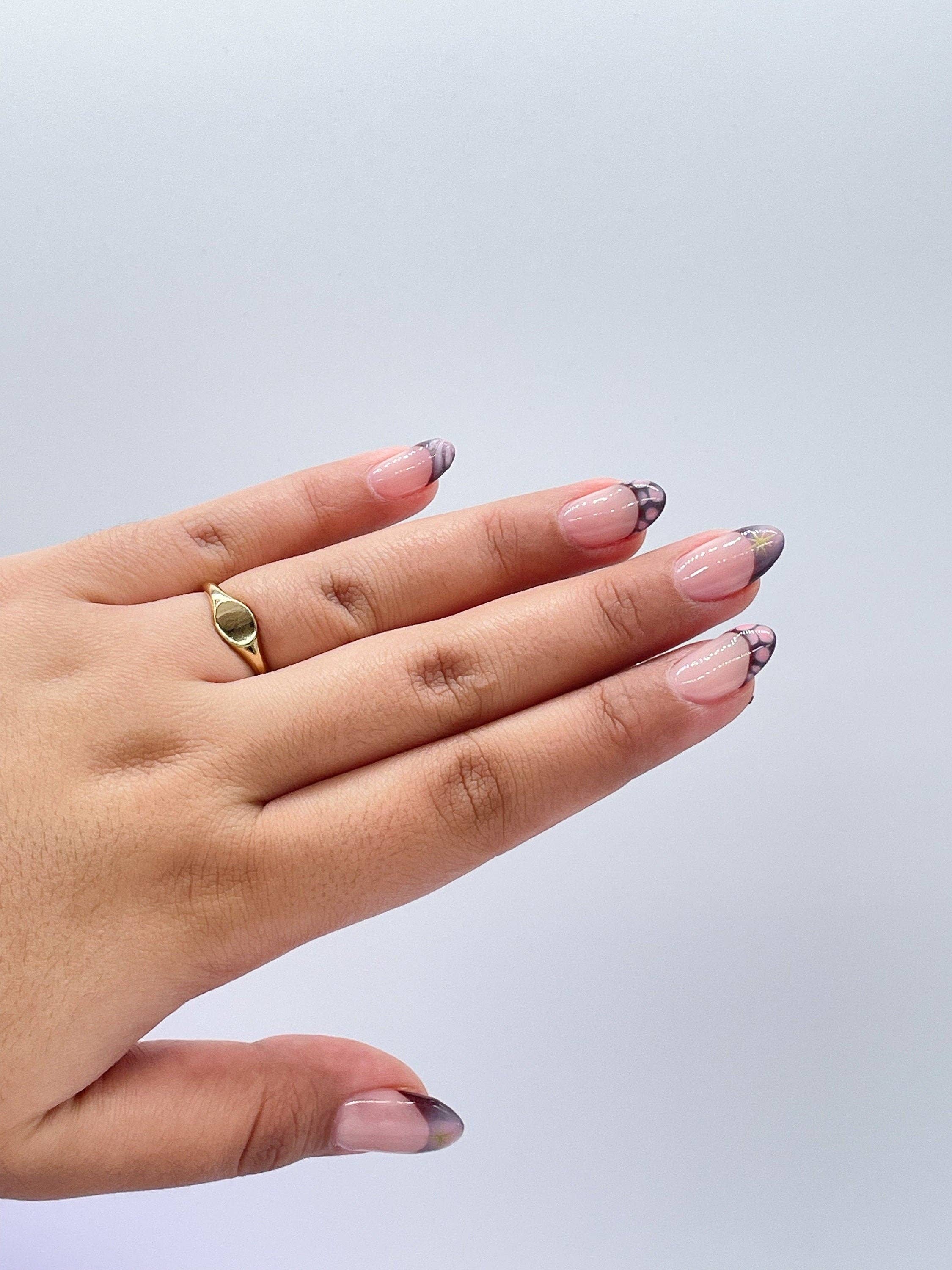 Milie - Wholesale Signet Ring - 18k GF Plain Dainty Minimalist Dainty Signet2