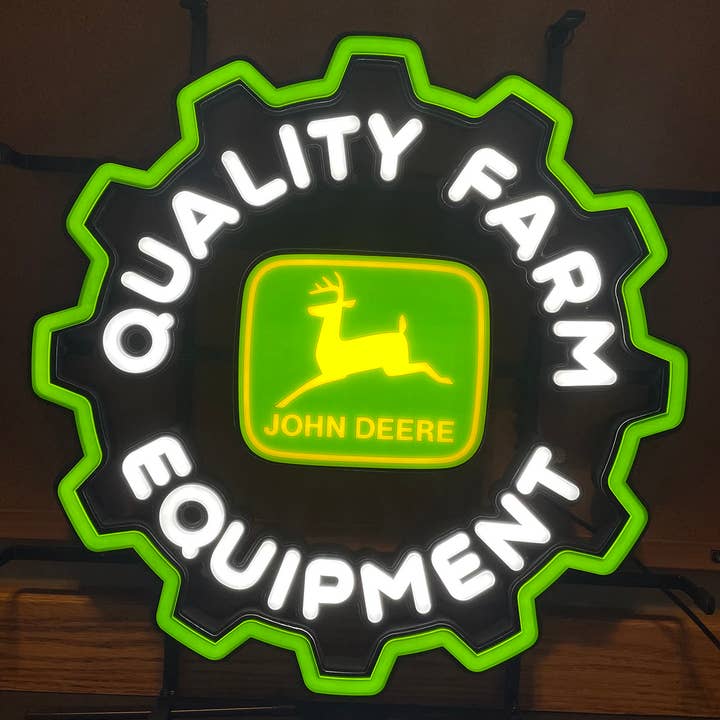 John Deere LED Gear Sign for wholesale by Birchwood Trading