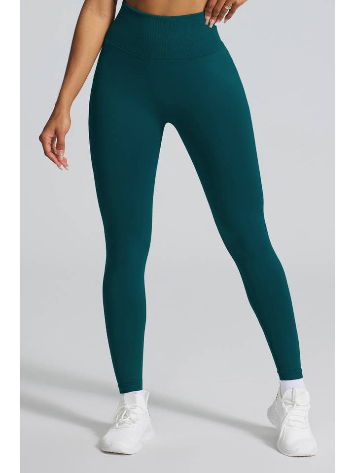 Color 5 - Vendita all'ingrosso Leggings sportivi/loungewear - Donna - Leggings da yoga con compressione senza cuciture, scrunch butt e tasca.3