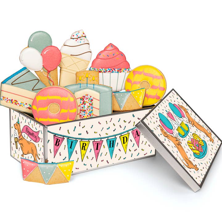 Birthday Treats Biscuit Tin for wholesale by Biscuiteers