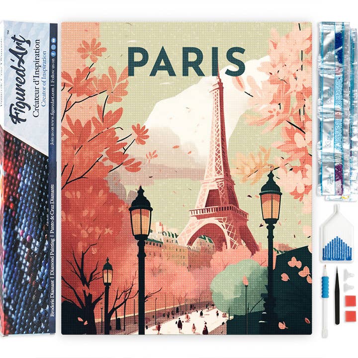 Diamond Painting - Reisposter Parijs 2 voor wholesale door Figured'Art