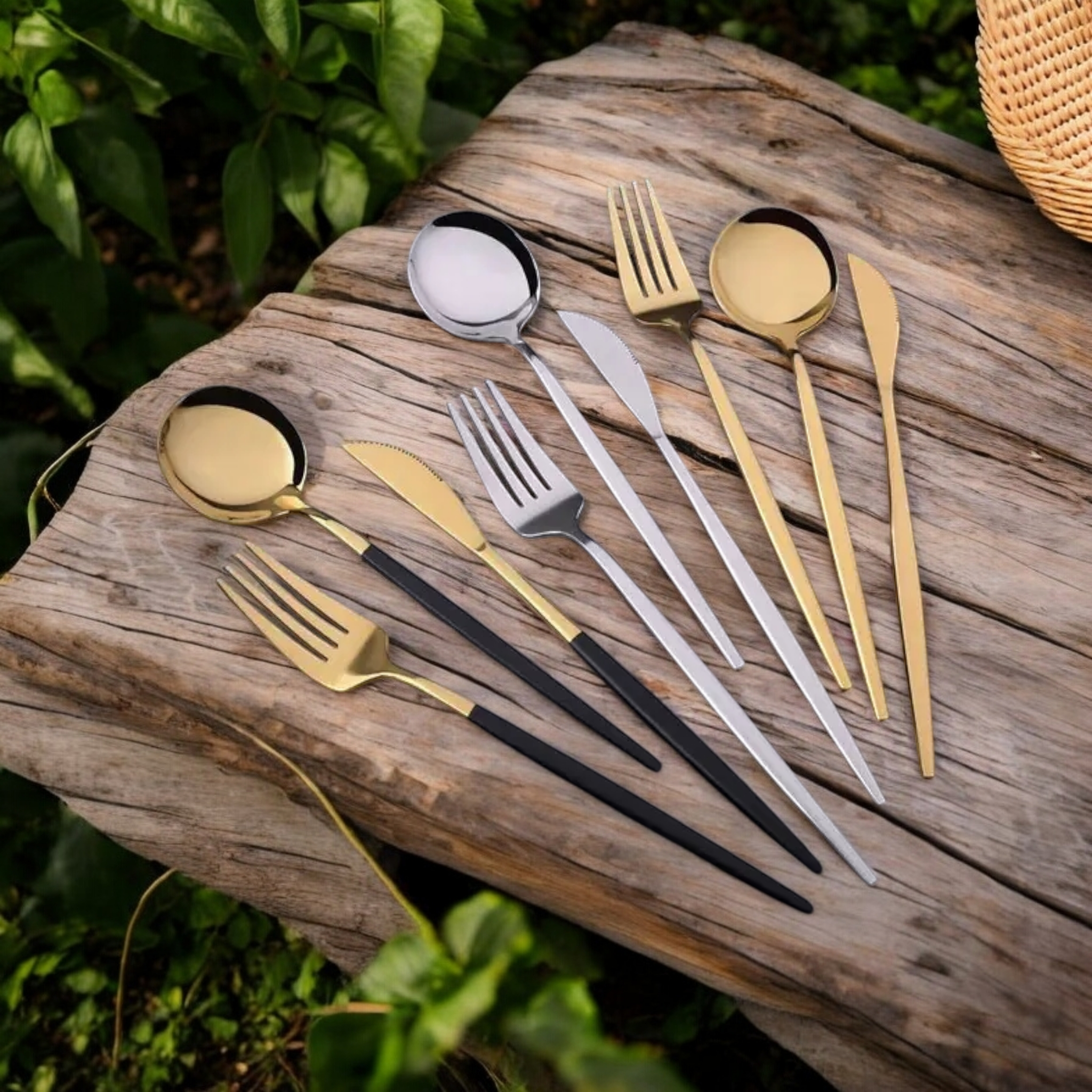 Sostraw & SmartThings - Wholesale Assorted Cutlery Set - Picnic / Office / On the Go Cutlery Set - 8 pouches/5 colors12