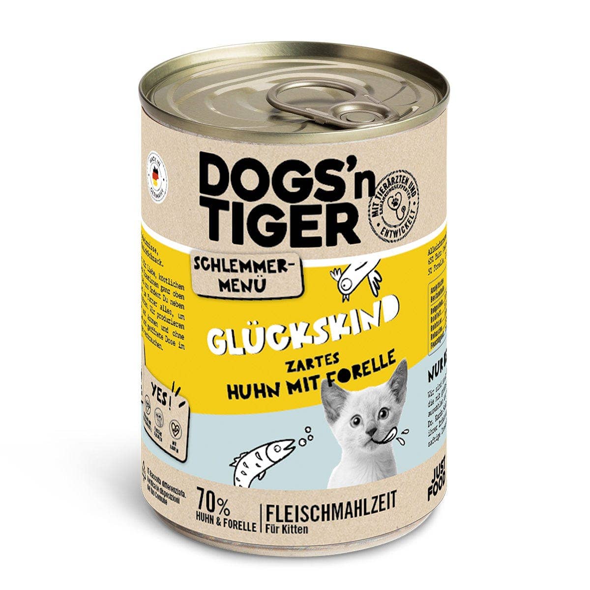 Dogs’n Tiger - Wholesale Pet Food - Cat - Dogs'n Tiger Junior cat food lucky child chicken & trout1