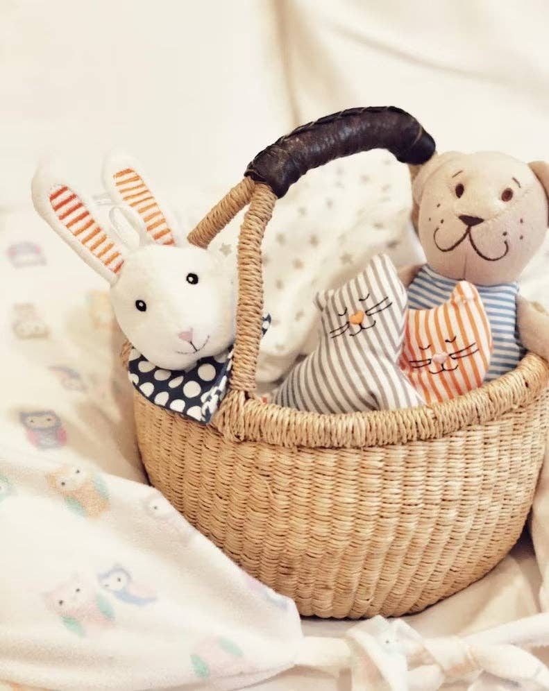 The African Home Goods - Vendita all'ingrosso Cestini - Cesto Mini Bolga africano del Ghana | Senza tintura | 18 - 23 cm1