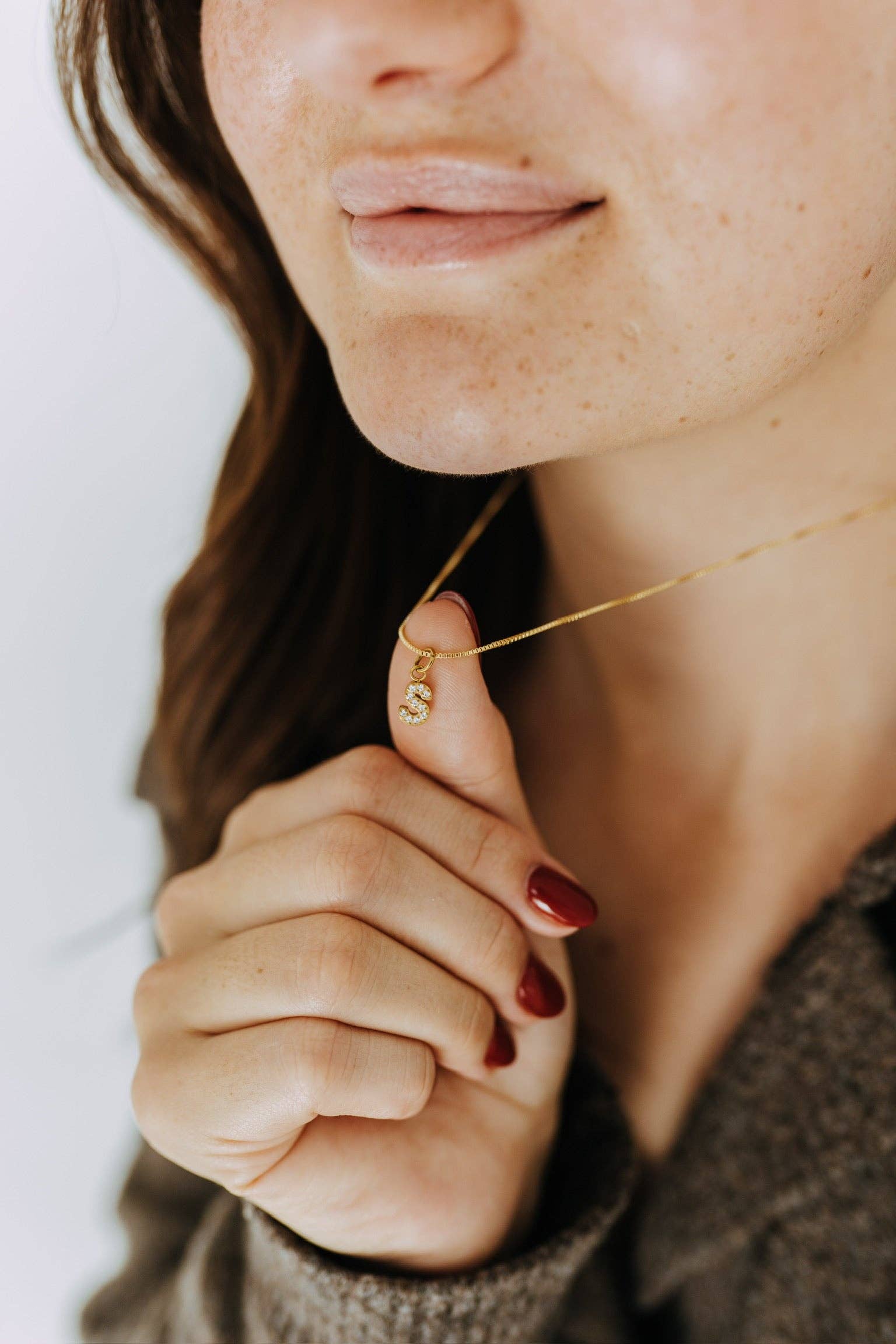 Sydney Rose Co. - Wholesale Pendant/Charm Necklace - Sparkle Letter Pendant Necklace