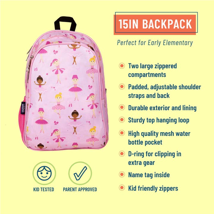 Wildkin - Wholesale Backpack - Kids - Ballerina Backpack - 15 Inch