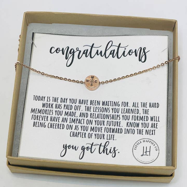Little Happies Co - Wholesale Pendant/Charm Necklace - Compass Necklace - Graduation Gift1