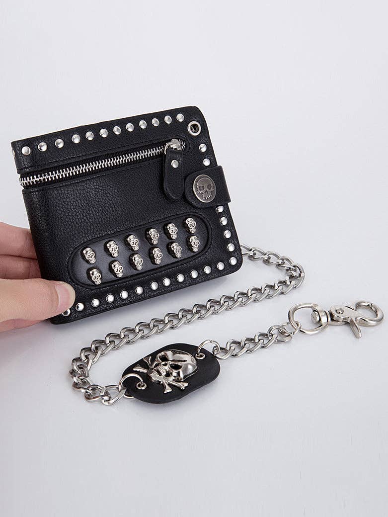 Tourtiwi – wholesale Plånbok - Dam – Punk Skull stöldskyddande kedjeplånbok3