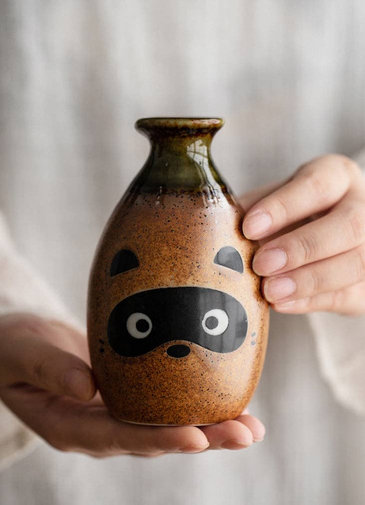 Gohobi （We cover U.S. import duties） - Vente Service à thé - Set de saké et thé japonais Gohobi avec raton laveur, fabrication japonaise10