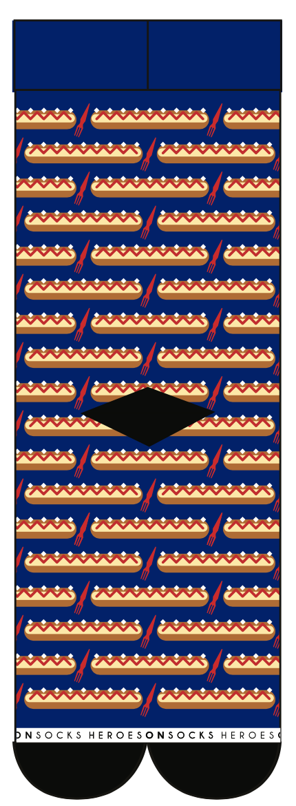 Heroes on Socks - Vendita all'ingrosso Calzini - Unisex - Frikandel Blu0