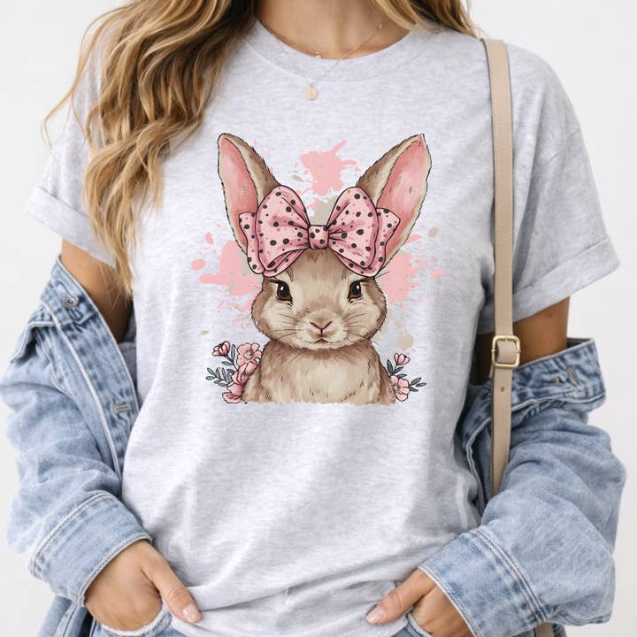 Cute Easter Bunny Easter Graphic Tee for wholesale by Simply Spoken Apparel