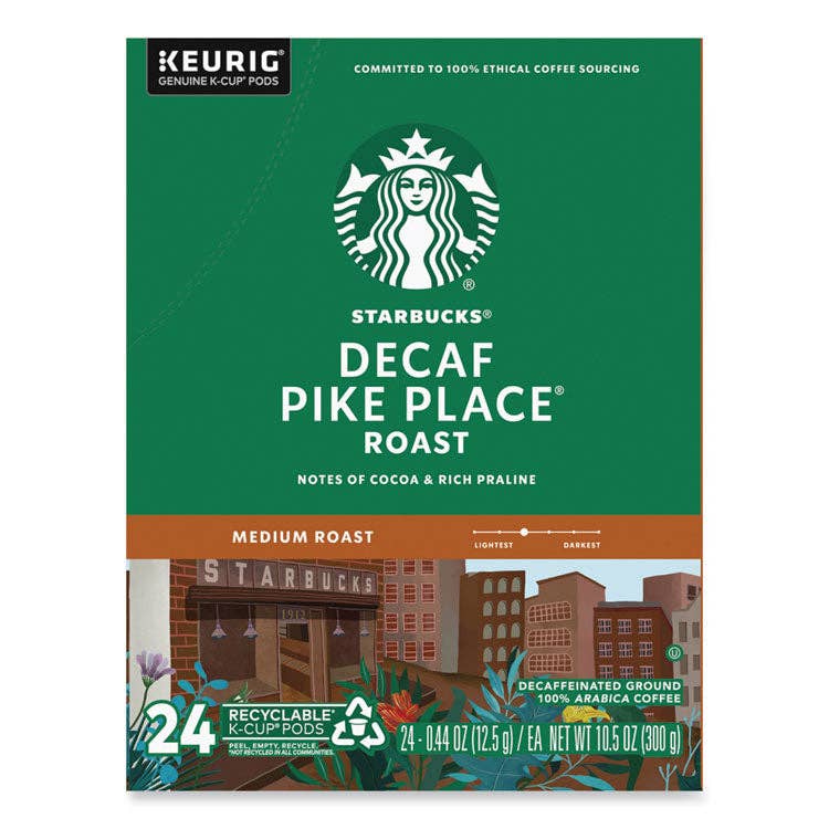 Everyday Supply Co - Wholesale Ground Coffee - Starbucks - Pike Place Decaf Coffee K-Cups, 96/Carton0