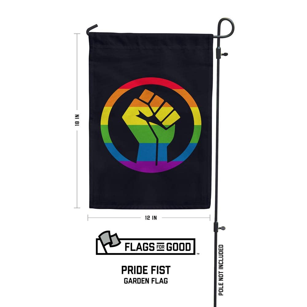 Flags For Good - Wholesale Flag - Black Lives Matter Pride Fist Garden Flag4