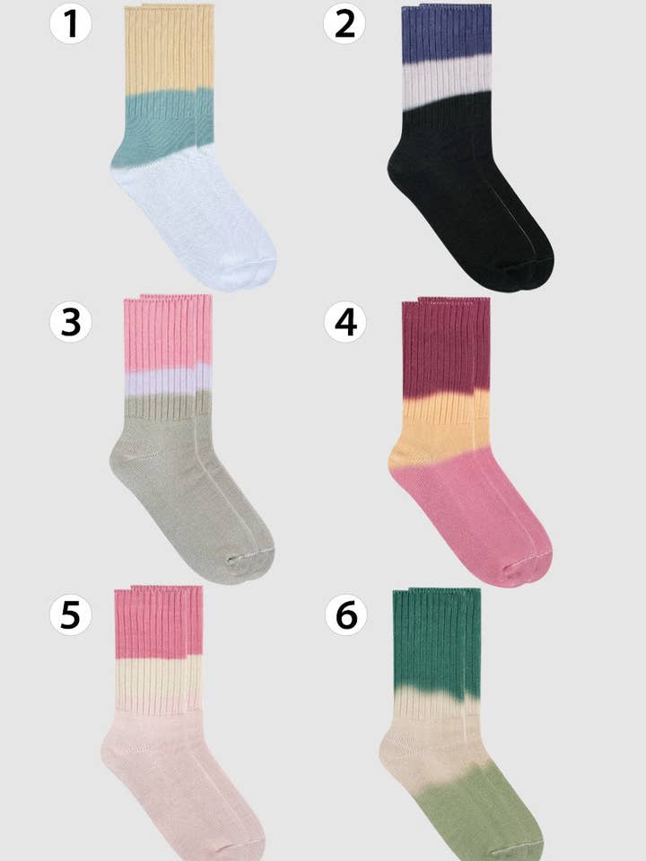 Crew Batik-Sportsocken Stil 3 für den Großhandel von 7DAYSSOCKS