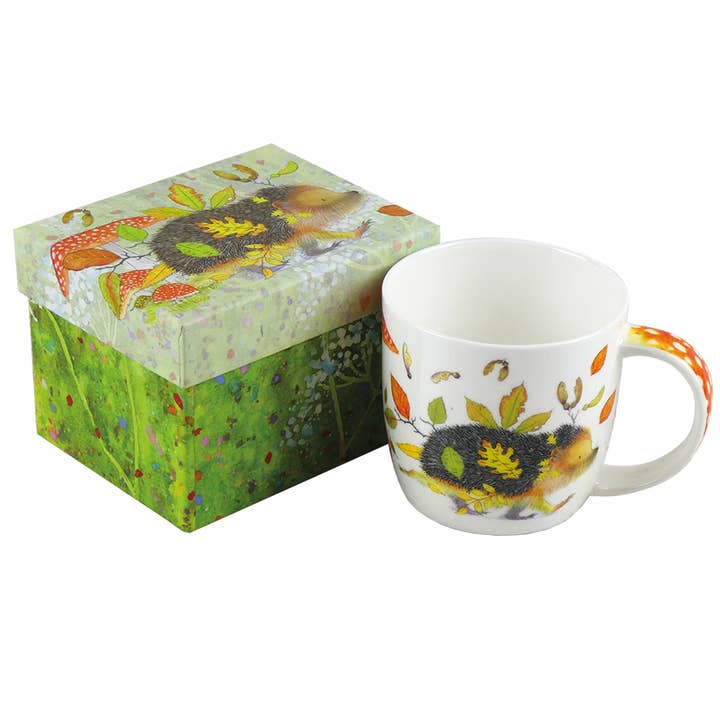 Hedgehog Bone China Mug With Gift Box for wholesale by Emma Ball Ltd