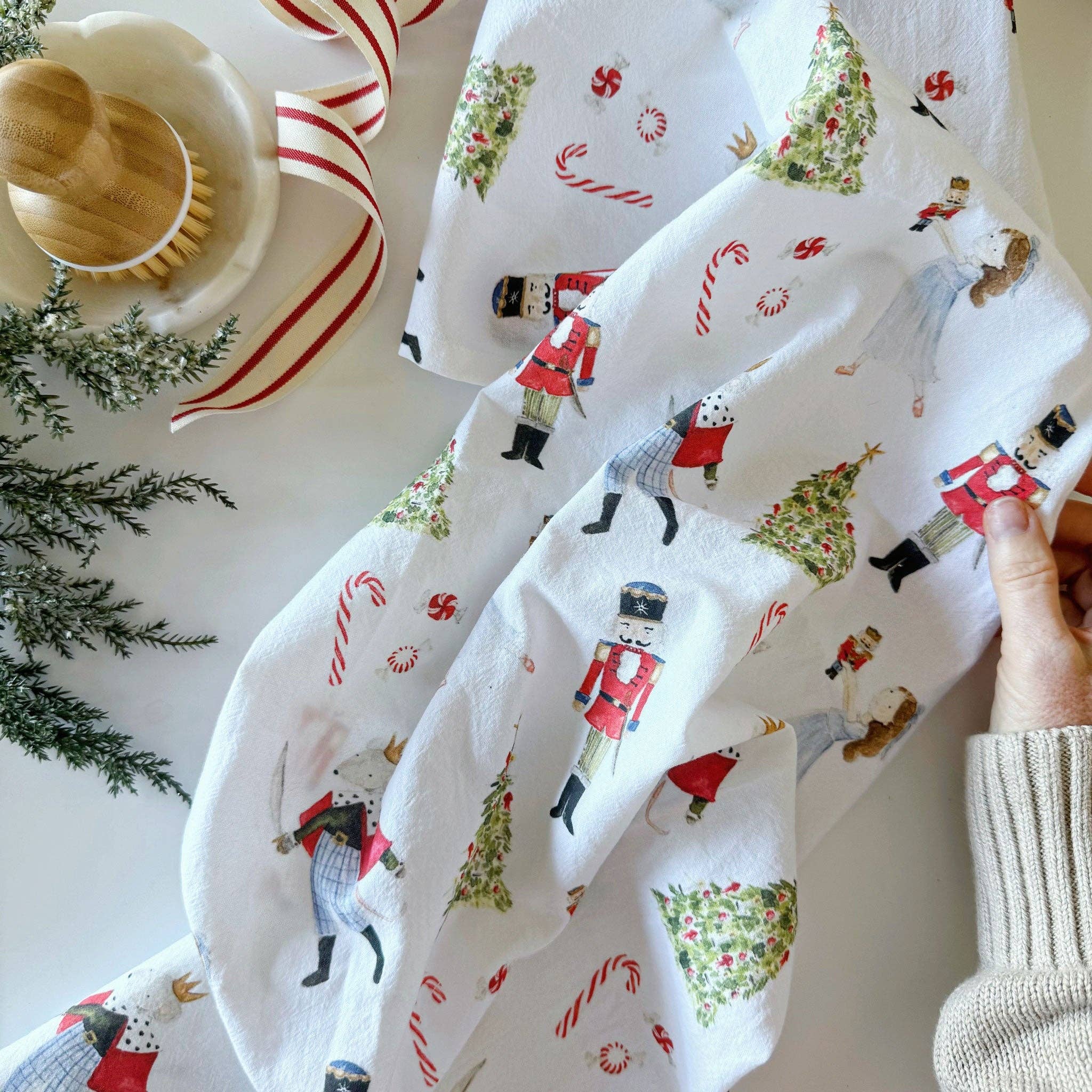 emily lex studio – wholesale Tea towel – nutcracker tea towel2