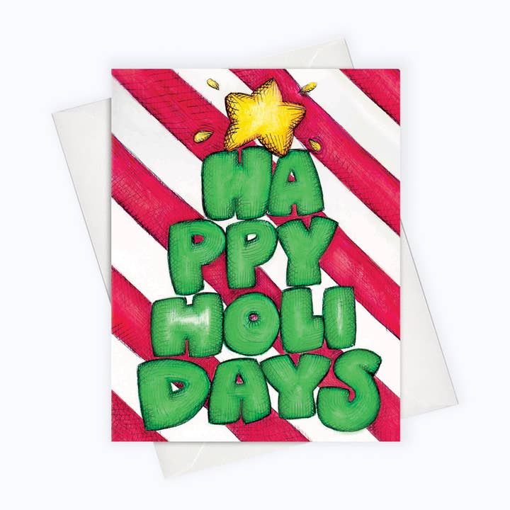 VAKANTIEKAART | Christmas Tree Letters voor wholesale door About A Cloud Stationery & Gifts