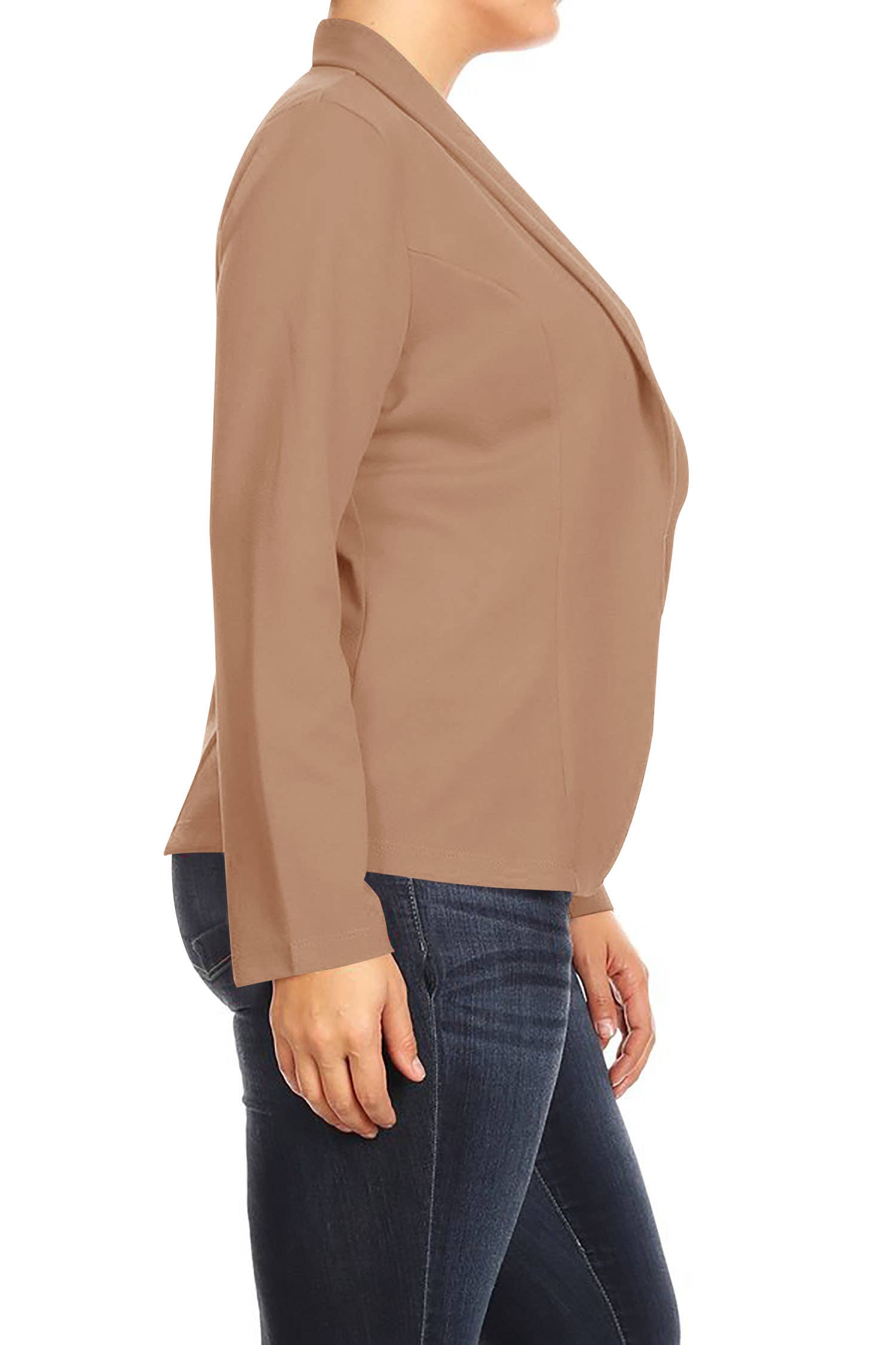MOA COLLECTION - Wholesale Blazer - Women's - Plus Size Casual Open Front Office Work Wear Blazer Jacket37
