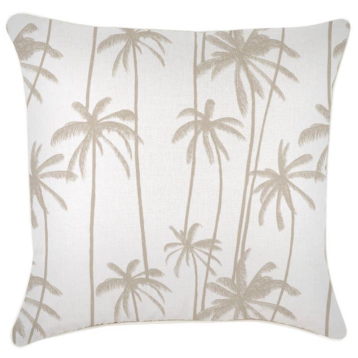 Kussenslot-Met bies-Tall-Palms-Beige-60cm x 60cm voor wholesale door Escape To Paradise