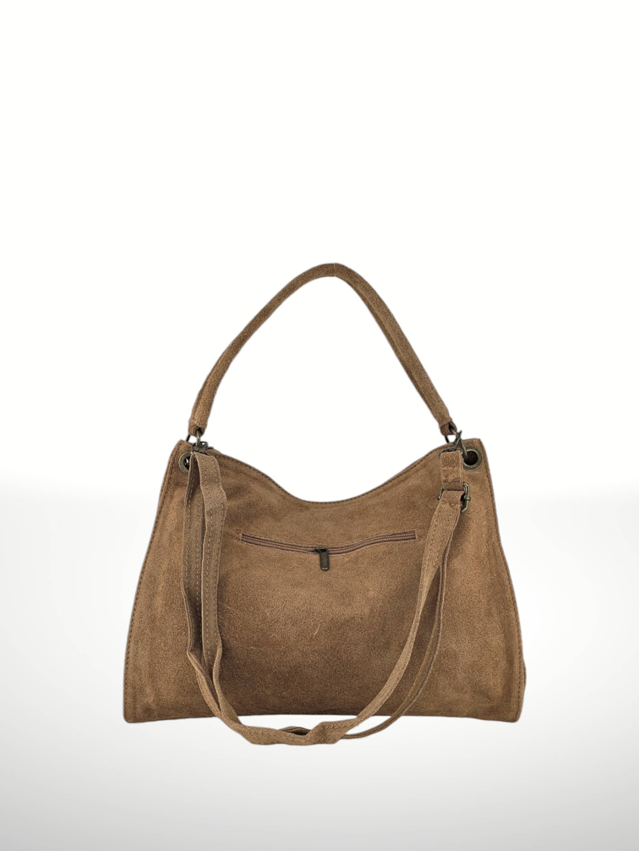 ITALIAN'S LEATHER - Wholesale Shoulder Bag - Women's - Riccio Suede Leather Bag 22021418