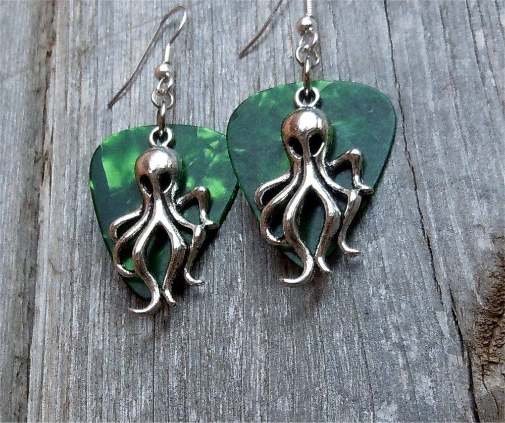 Simply Raevyn - Wholesale Dangle Earrings - Octopus Charm Guitar Pick Earrings23