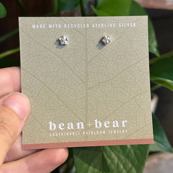 Pequenos brincos de flor de Hoya por atacado de Bean and Bear Studio