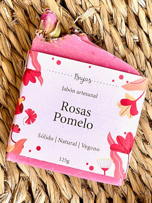 Jabón natural y vegano de Rosas y Pomelo para venta al por mayor de Bujas Market