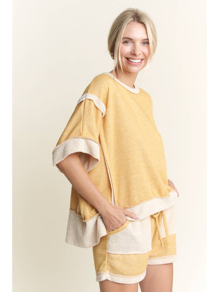 J.Her - Wholesale Lounge Shorts - Women's - LoopTerry Cont Pocket Shorts HP5720.6