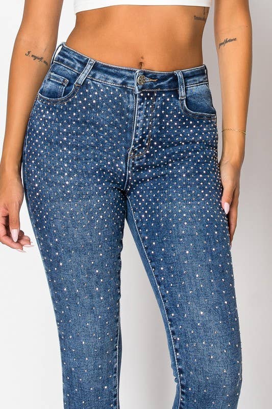 G42 1 A - Embellished Blue Skinny Jeans for wholesale on Faire0