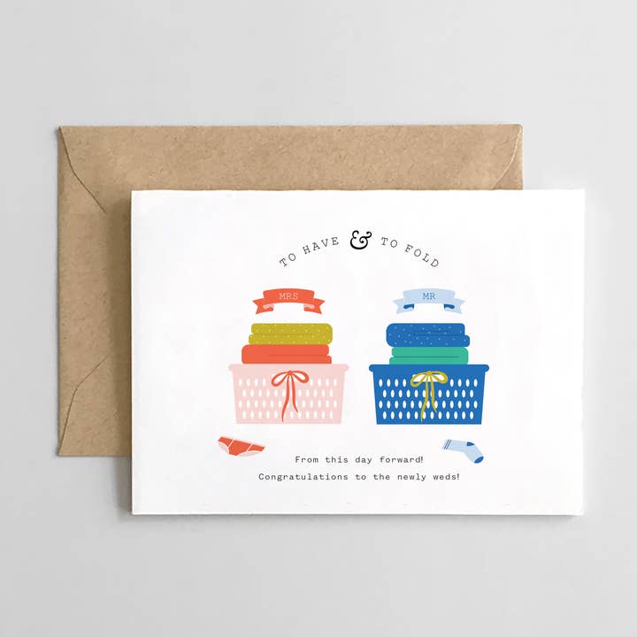 ¡Para tener y doblar desde este día en adelante! - Tarjeta de boda para venta al por mayor de Spaghetti & Meatballs