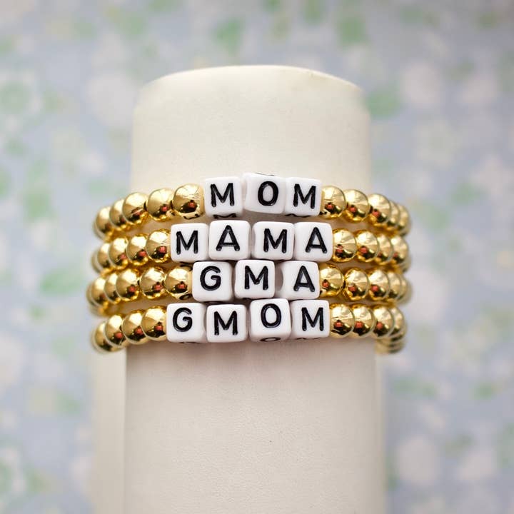 Gold Bead Stretch Bracelets|Customizable for wholesale by a.v. max