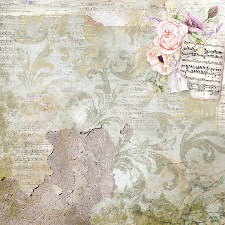 Ecstasy Crafts Distributing - Wholesale Scrapbook - Ciao Bella Cygne Noir Paper Pad 12x12 12/Pkg5