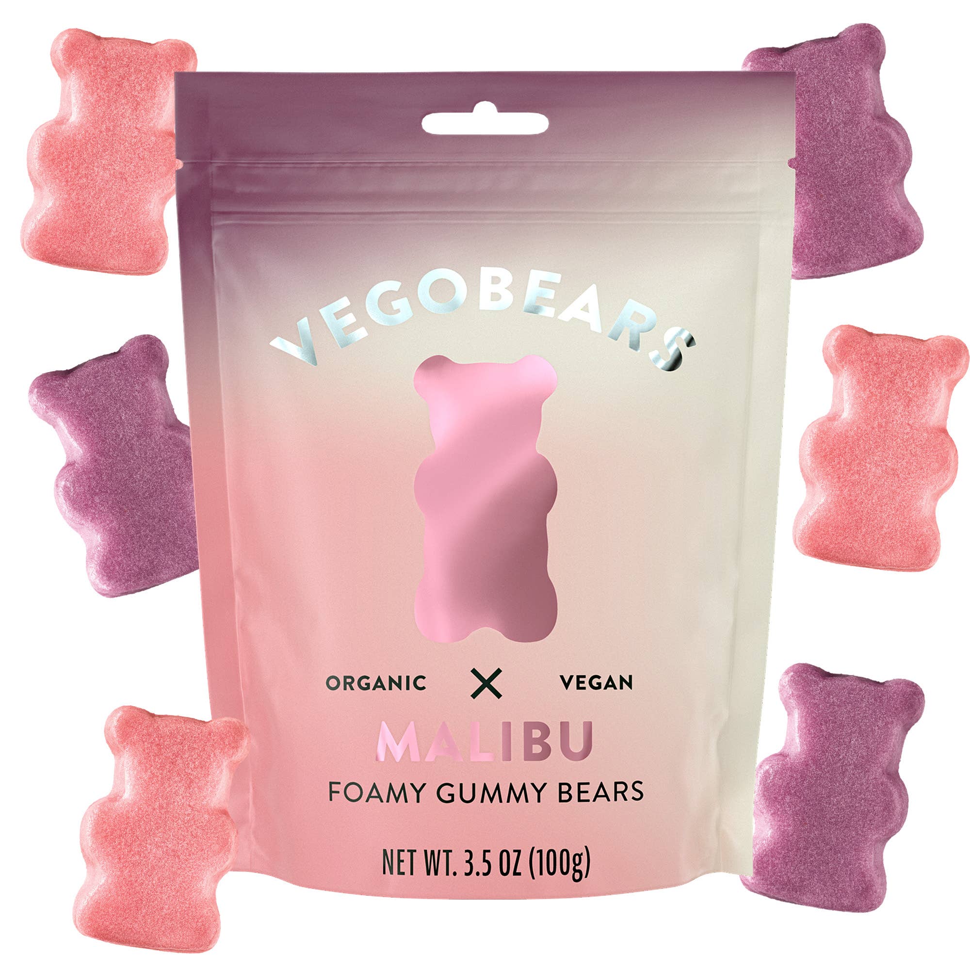 Candy People USA - Wholesale Gummy - Vegobears - Malibu 3.5oz. (10 Pack) Organic Gummy Bears3