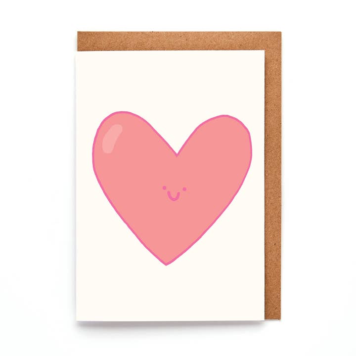 Mini Heart Card | Cute Pink Valentine’s / Love Note Card for wholesale by You've Got Pen On Your Face
