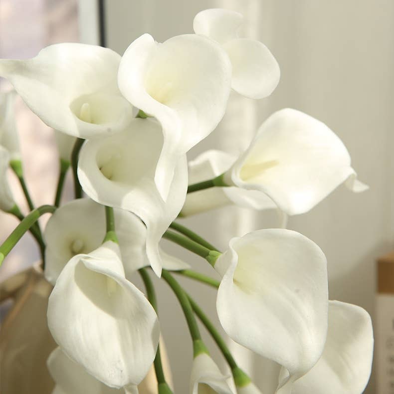 ACNITE(We cover U.S. import duties) - Wholesale Artificial Flowers - Artificial Calla lily,real touch white flowers for spring5