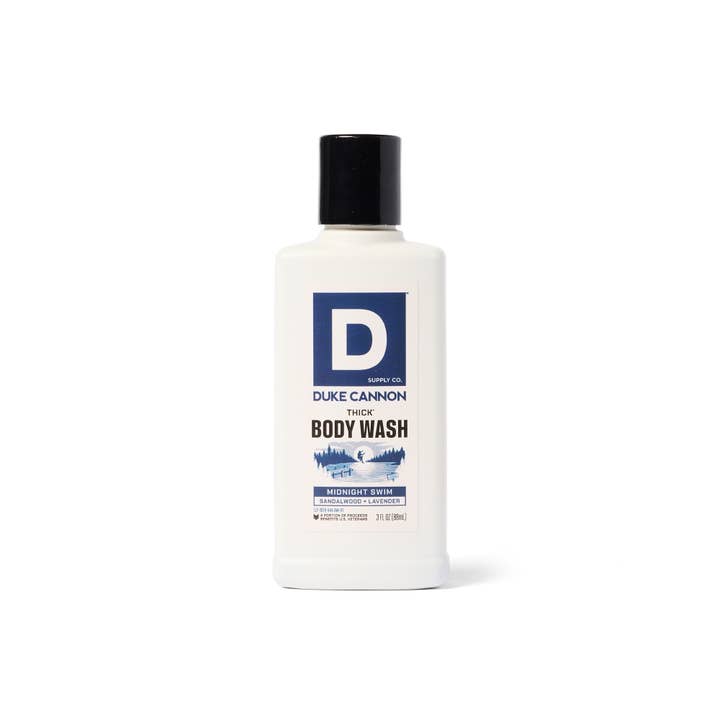 Travel Size Body Wash - Midnight Swim - 3oz for wholesale by Duke Cannon