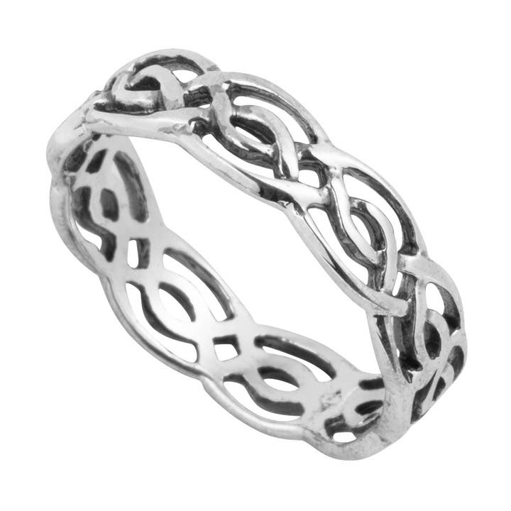 Vacker 925 Silver Keltisk Ring (USA-DDP) för wholesale av Silver Jewellery Cavern Wholesale