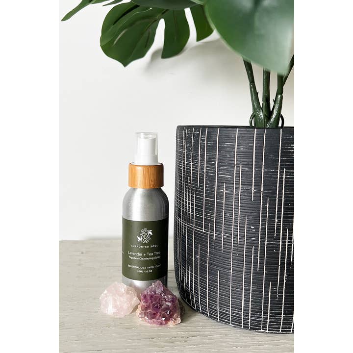 Supported Soul - Vente Nettoyants pour tapis de yoga - Spray désinfectant pour tapis de yoga à la lavande et à l'arbre à thé