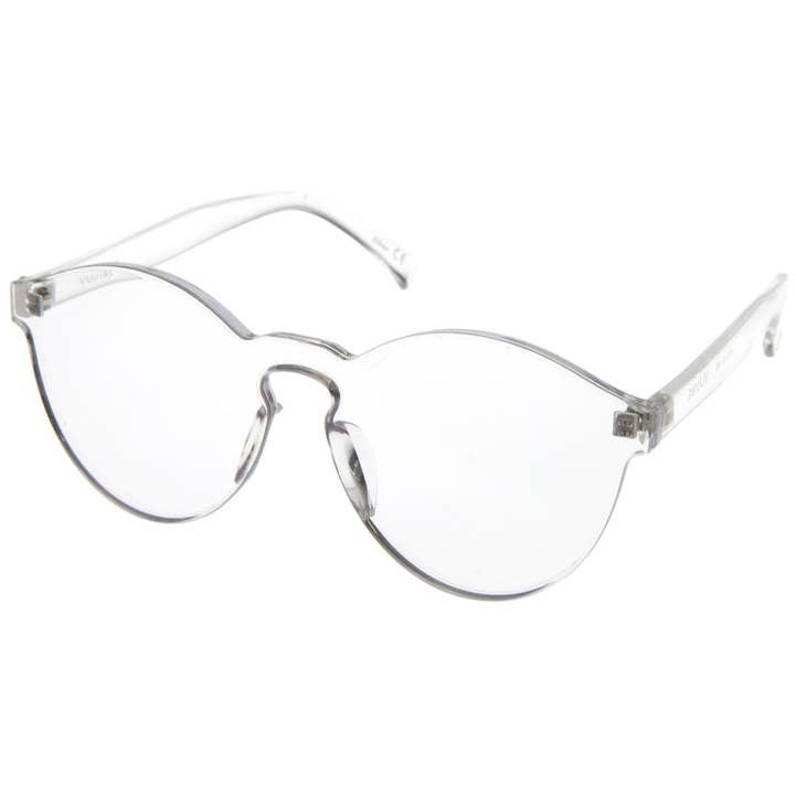 SPARE-SPECS, LLC - Wholesale Sunglasses - Women's - Mono Block Rimless PC Color Tone Lens Sunglasses A55520