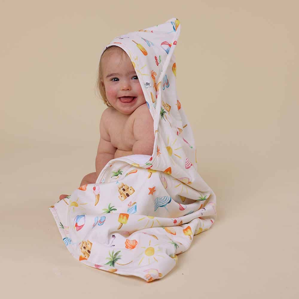 Snuggle Hunny - Wholesale Hooded Towel - Kids & Baby - Beach Fun Organic Hooded Baby Towel4
