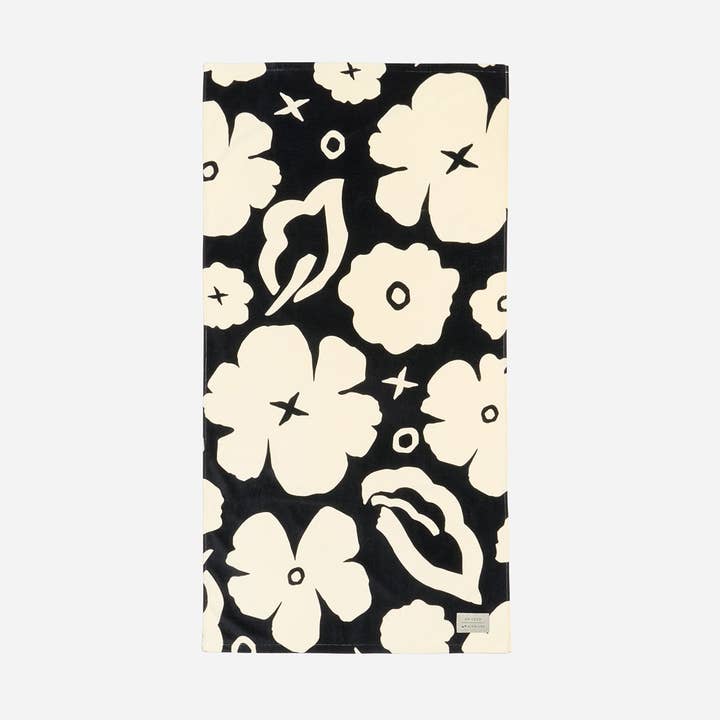 XOXO Beach Towel - Black | Coco Ho x Slowtide for wholesale by Slowtide