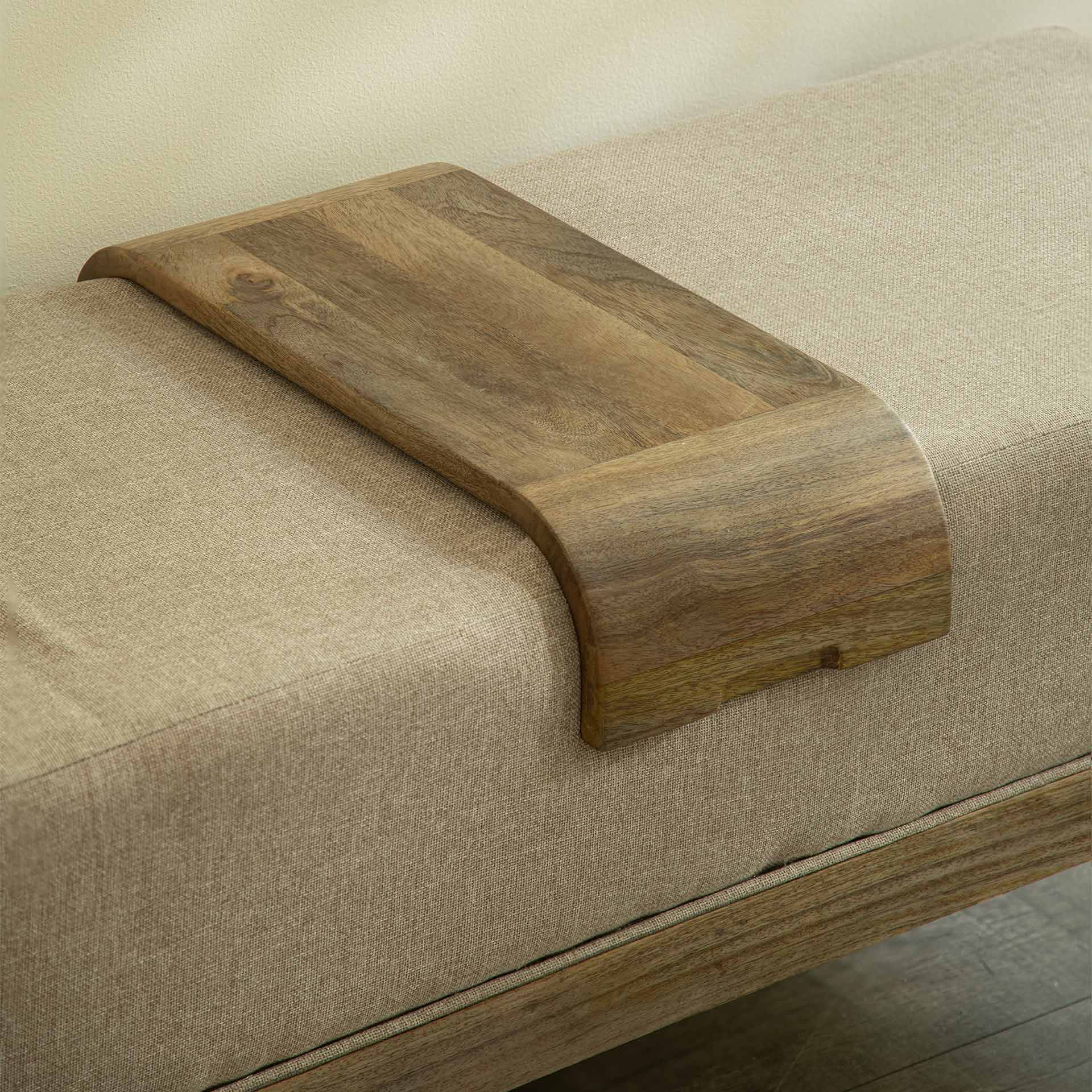 ExpoBazaar - Wholesale Bench - Upholstered Wooden Bench with Wooden Slider | Premium Bench3