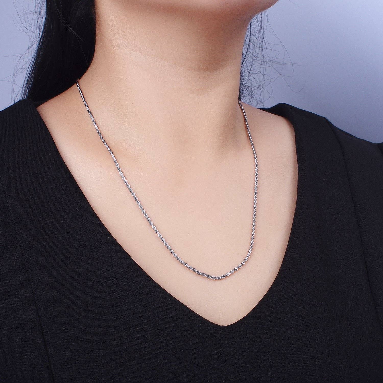 Aim Eternal - Wholesale Link & Chain Necklace - Dainty Gold Rope Chain Necklace Twisted Chain Necklace3