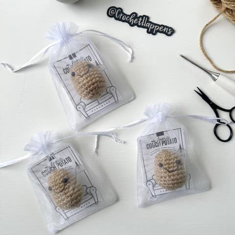 Crochet Happens - Wholesale Decorative Tabletop Object - Couch Potatoes - Set of 8 - Made to Order6